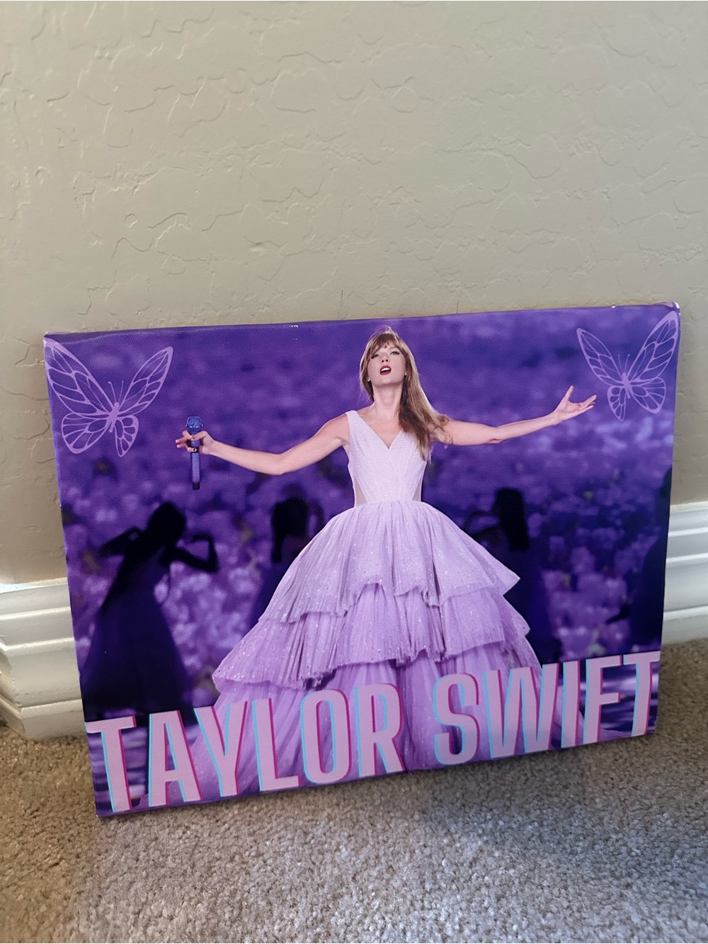 Purple Taylor Swift Concert Canvas Wall Art. 11x14